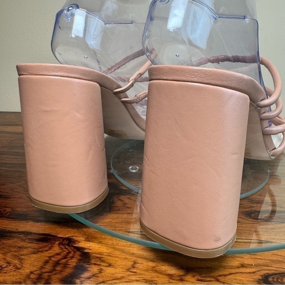 NEW NINE WEST Strappy Open Toe Heel Sandals Platform Block Heels - Picture 14 of 16